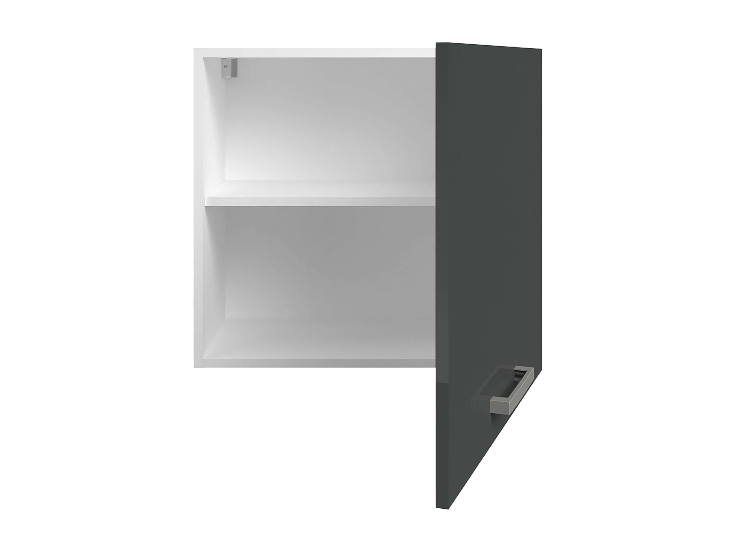 Módulo alto Vetro cocina 1 puerta blanco y gris brillante 55x60x33 cm