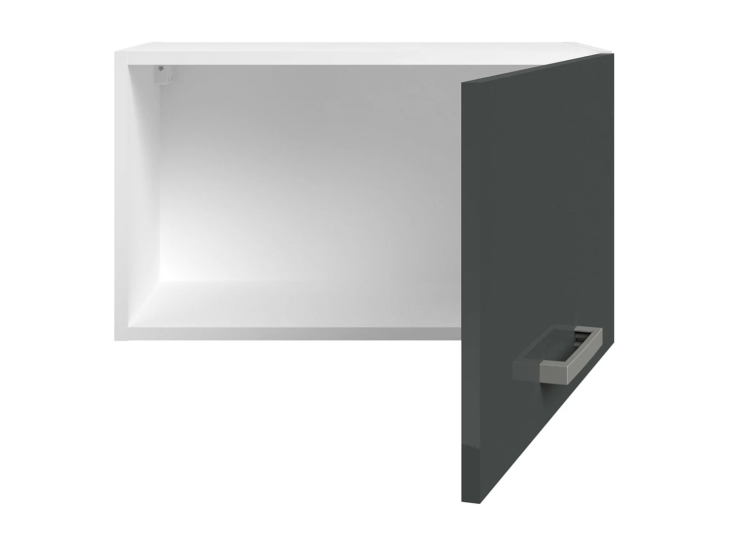 Módulo sobrecampana Vetro 1 puerta blanco y gris brillante 35x60x33 cm