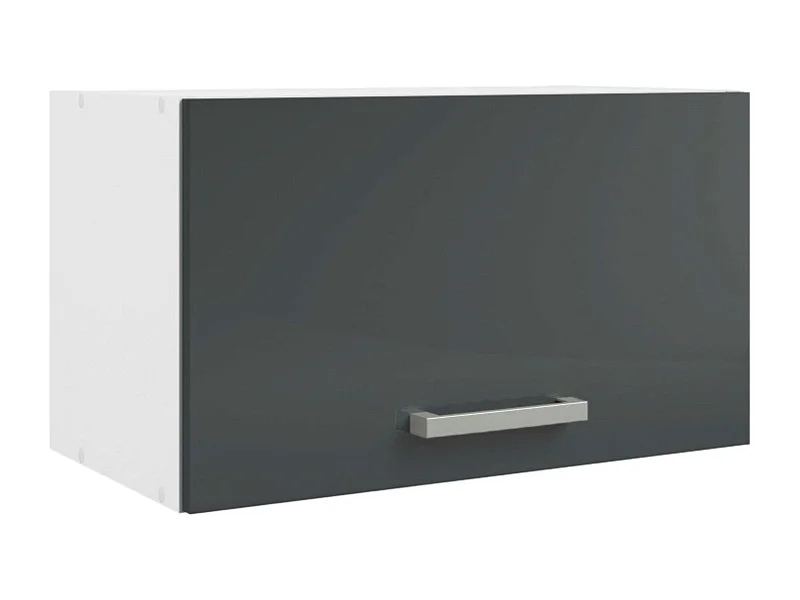 Módulo sobrecampana Vetro 1 puerta blanco y gris brillante 35x60x33 cm