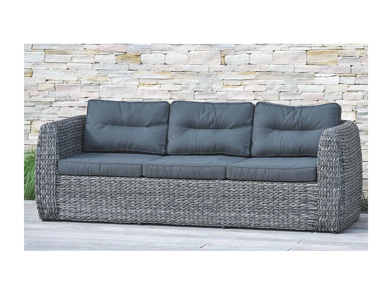 Salón de jardín 7 plazas de resina trenzada