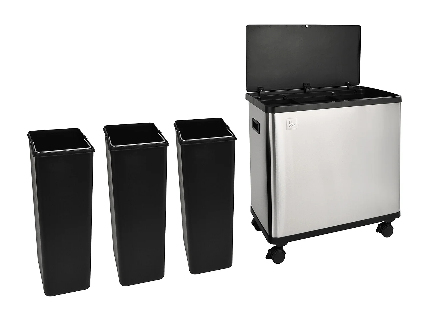 SVITA Poubelle à capteur SR3X18 54L Argent