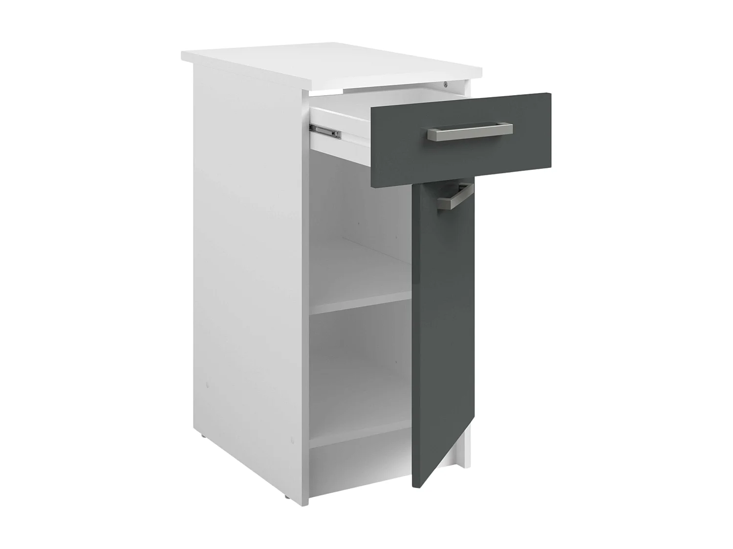 Módulo bajo de cocina Vetro 1 cajón 1 puerta melamina 84x40x60 cm