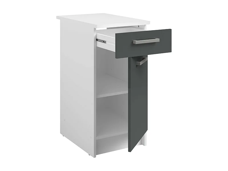 Módulo bajo de cocina Vetro 1 cajón 1 puerta melamina 84x40x60 cm