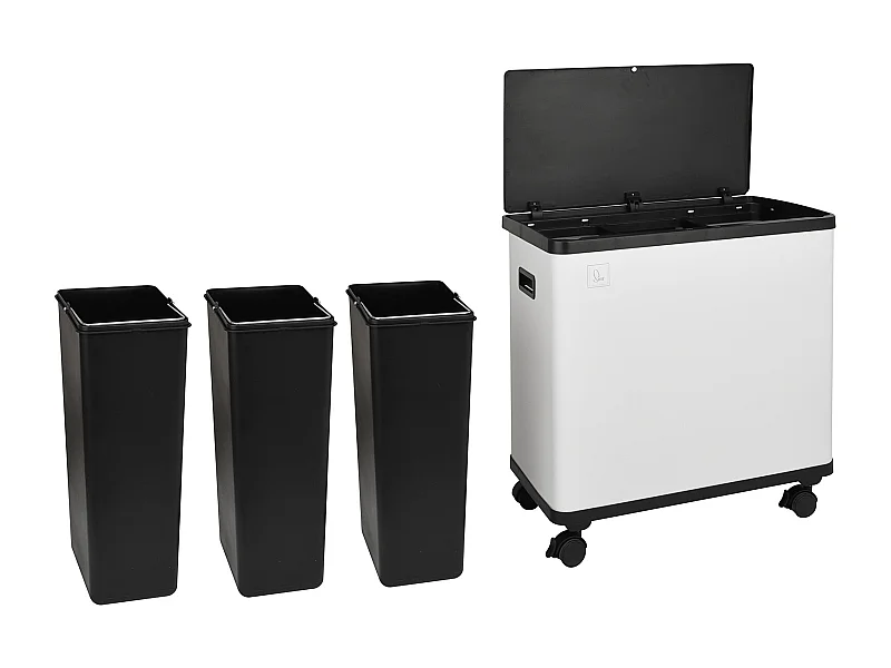 SENSORMÜLLEIMER SR3X18 54L Weiß