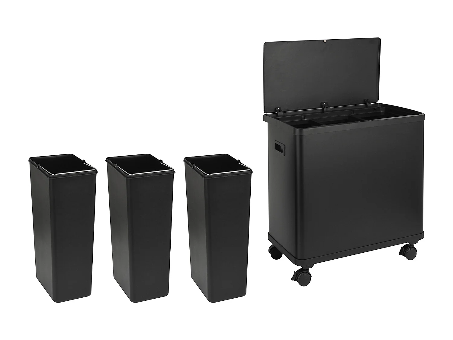 SVITA Poubelle à capteur SR3X18 54L Noir