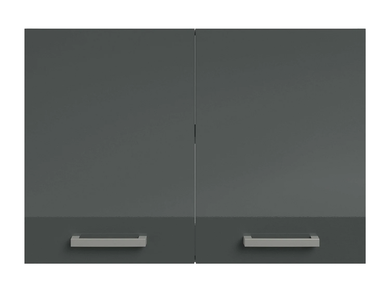 Módulo alto de cocina Vetro 2 puertas y 1 estante blanco y gris brillante