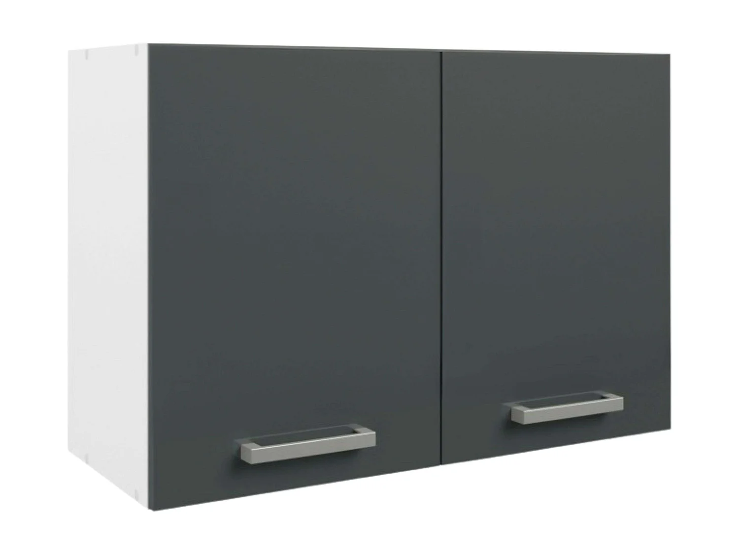 Módulo alto de cocina Vetro 2 puertas y 1 estante blanco y gris brillante