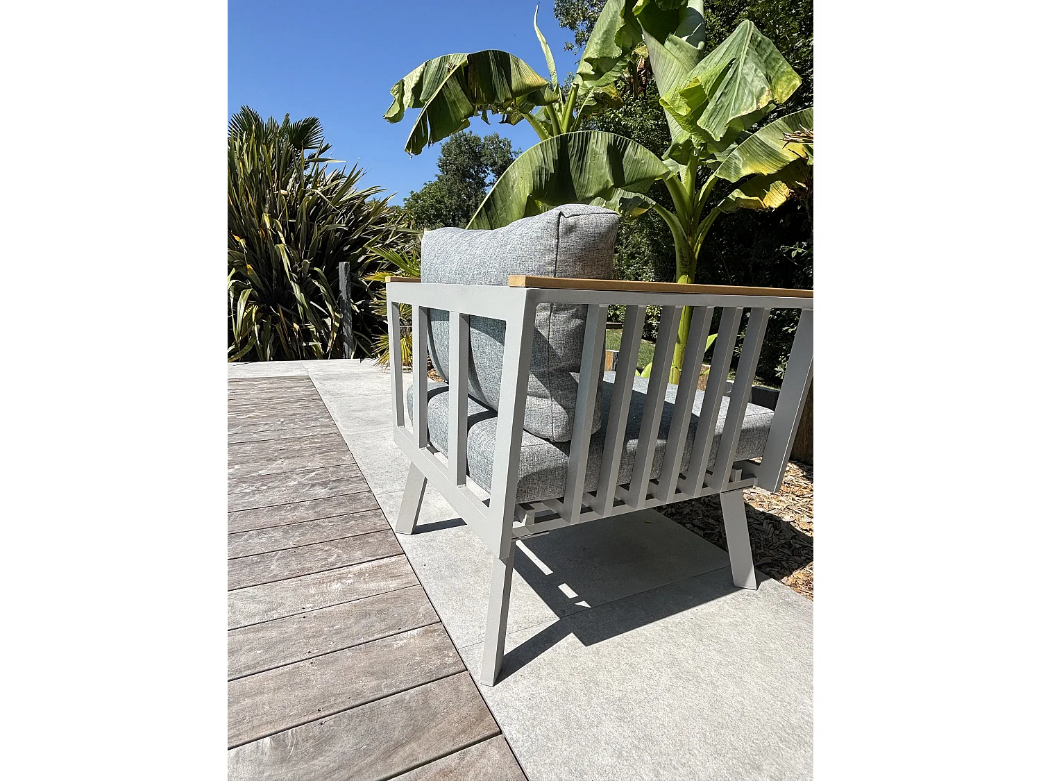 Salon de jardin 5 places en aluminium