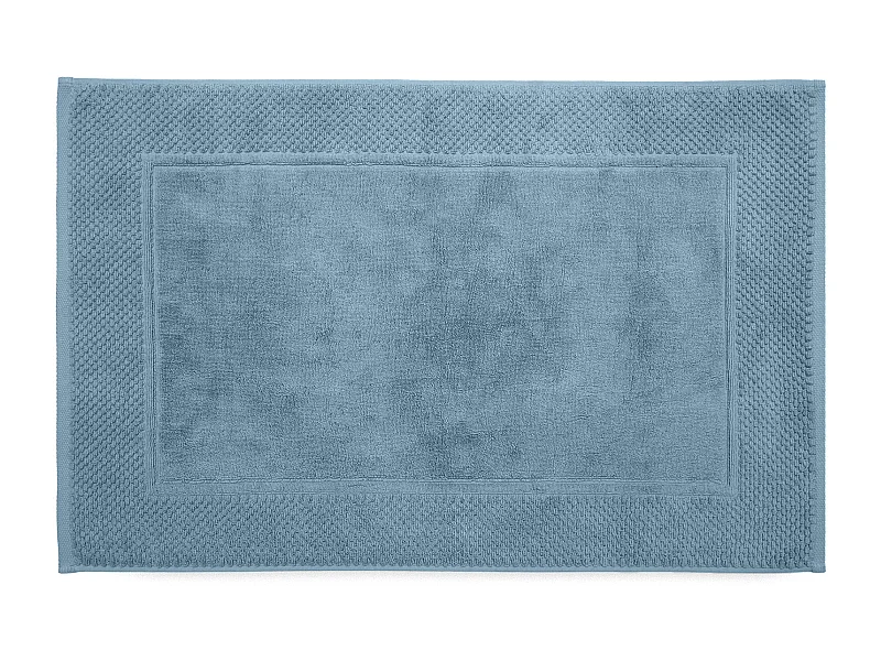 Tapis de bain coton 1000 g/m² 50x80 cm TETHYS bleu Orage