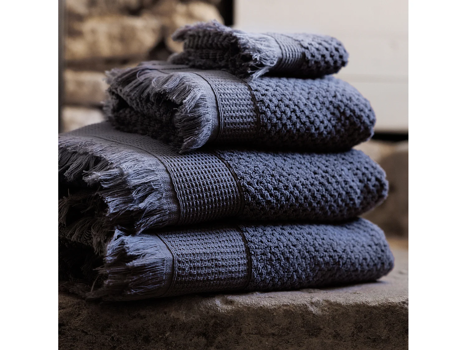 Tapis de bain coton 1000 g/m² 50x80 cm TETHYS gris Brume