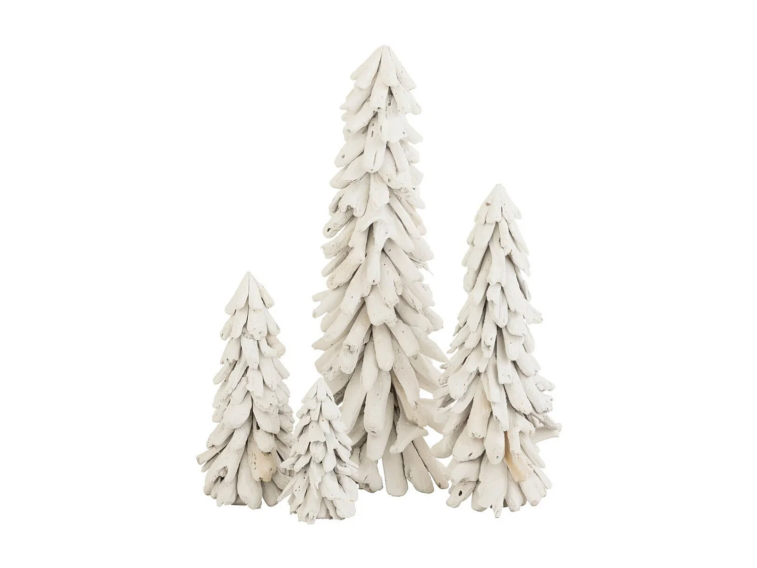Sapin de Noël à Poser "Bois Flotté" 50cm Blanc