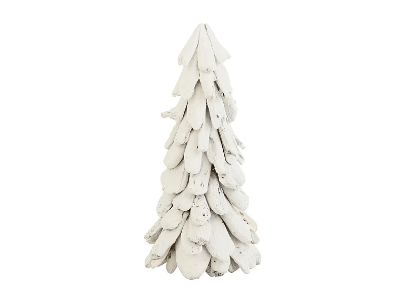 Sapin de Noël à Poser "Bois Flotté" 50cm Blanc