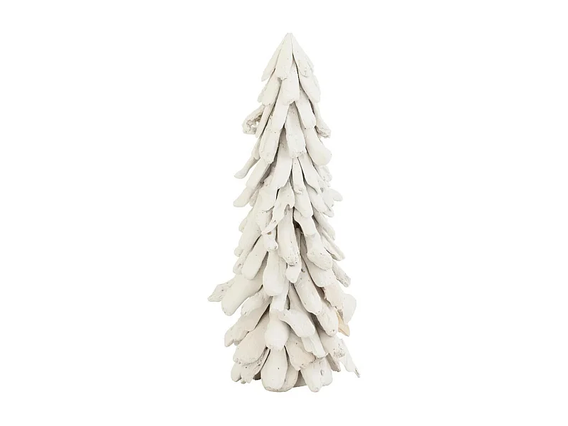 Sapin de Noël à Poser "Bois Flotté" 70cm Blanc