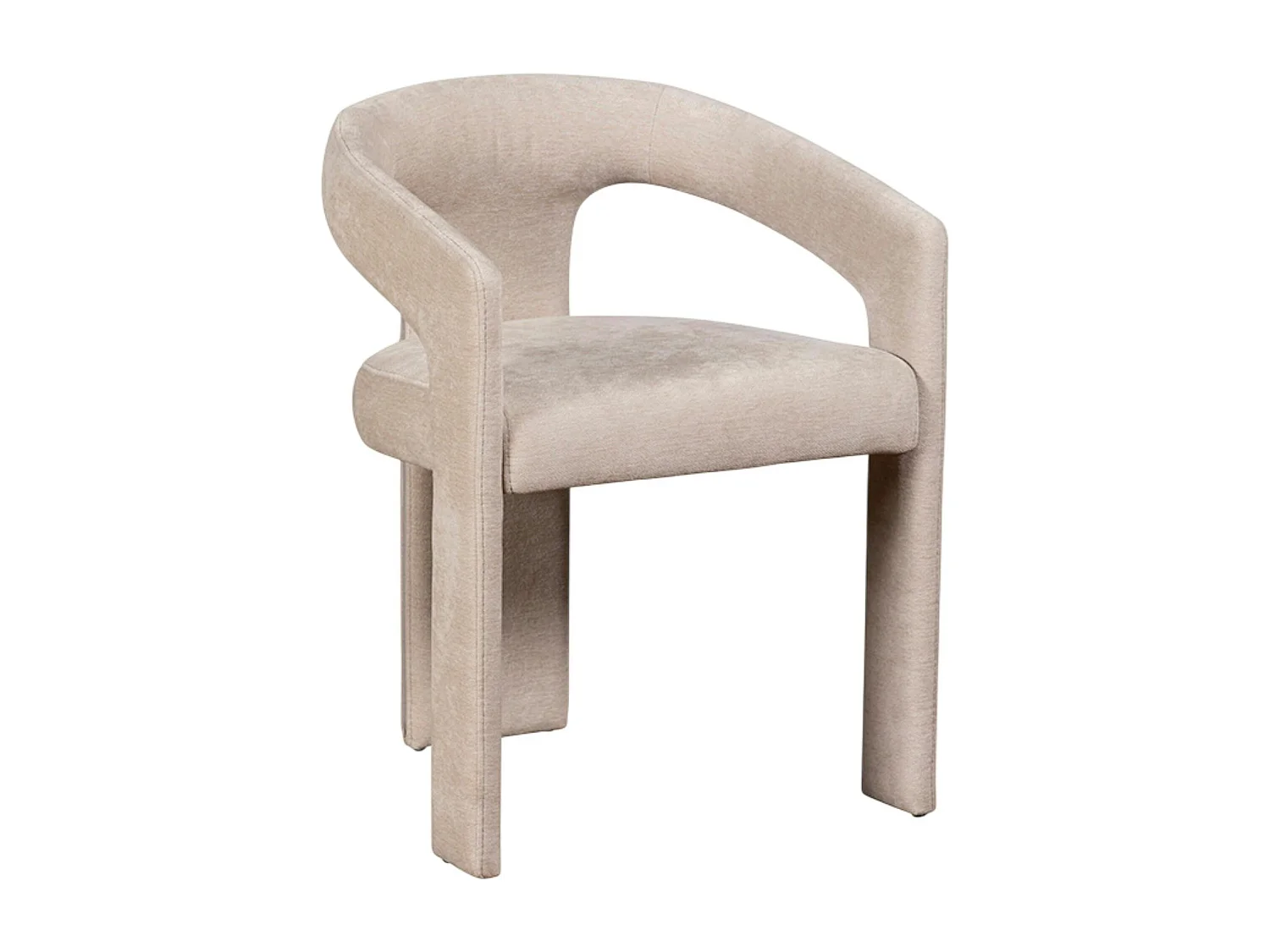 Fauteuil de table beige à 3 pieds (lot de 2) IDAHO