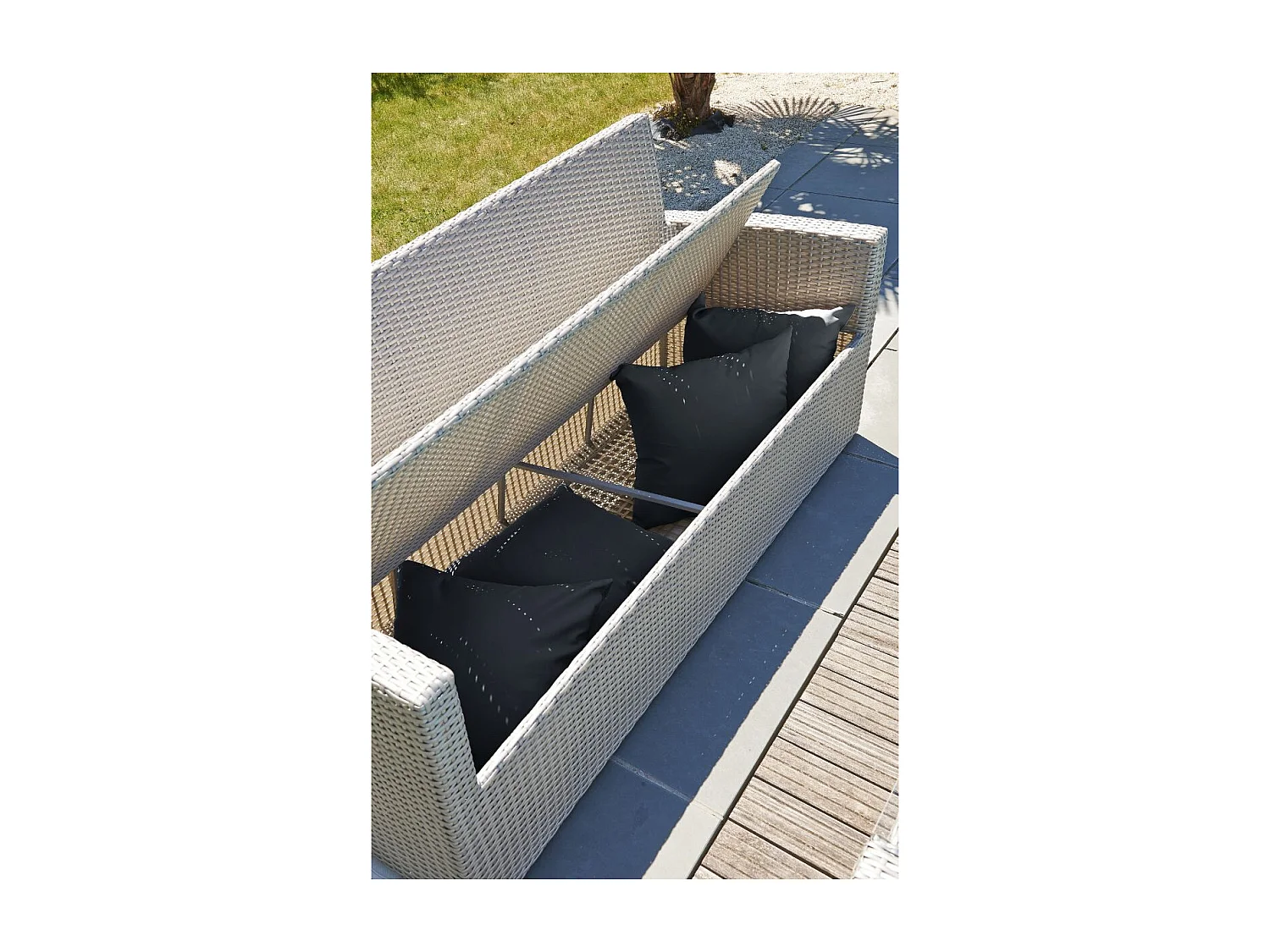 Salon de jardin 5 places en résine tresséee