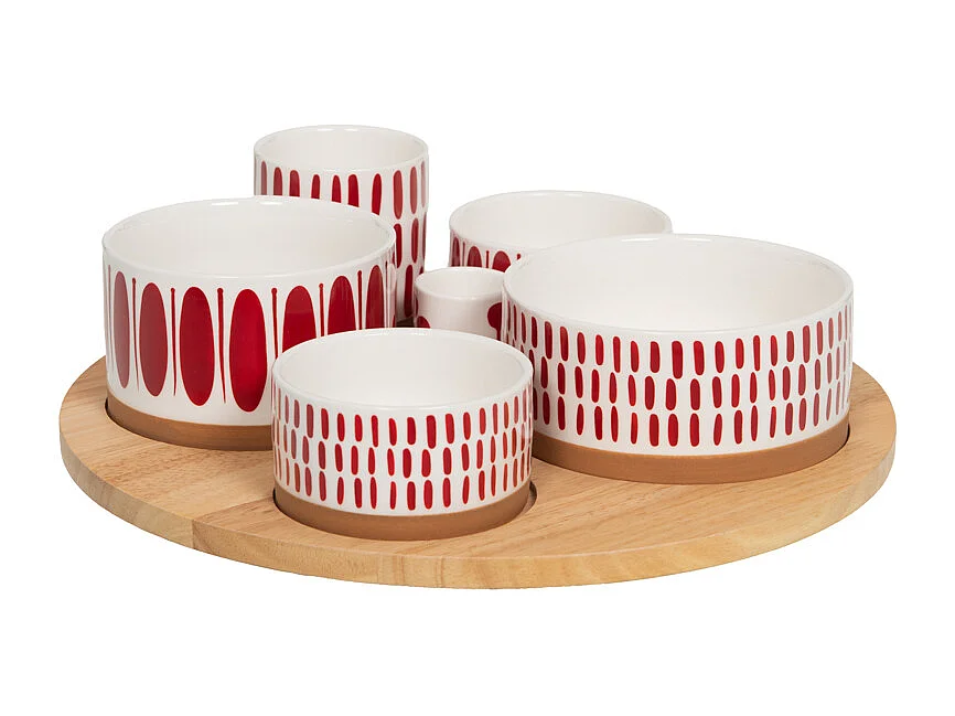 Service apéritif 6 pièces Rubia 31 cm