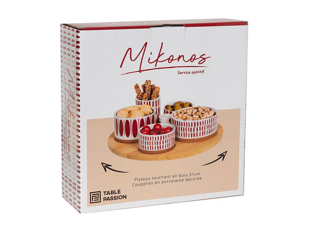 Service apéritif 6 pièces Rubia 31 cm