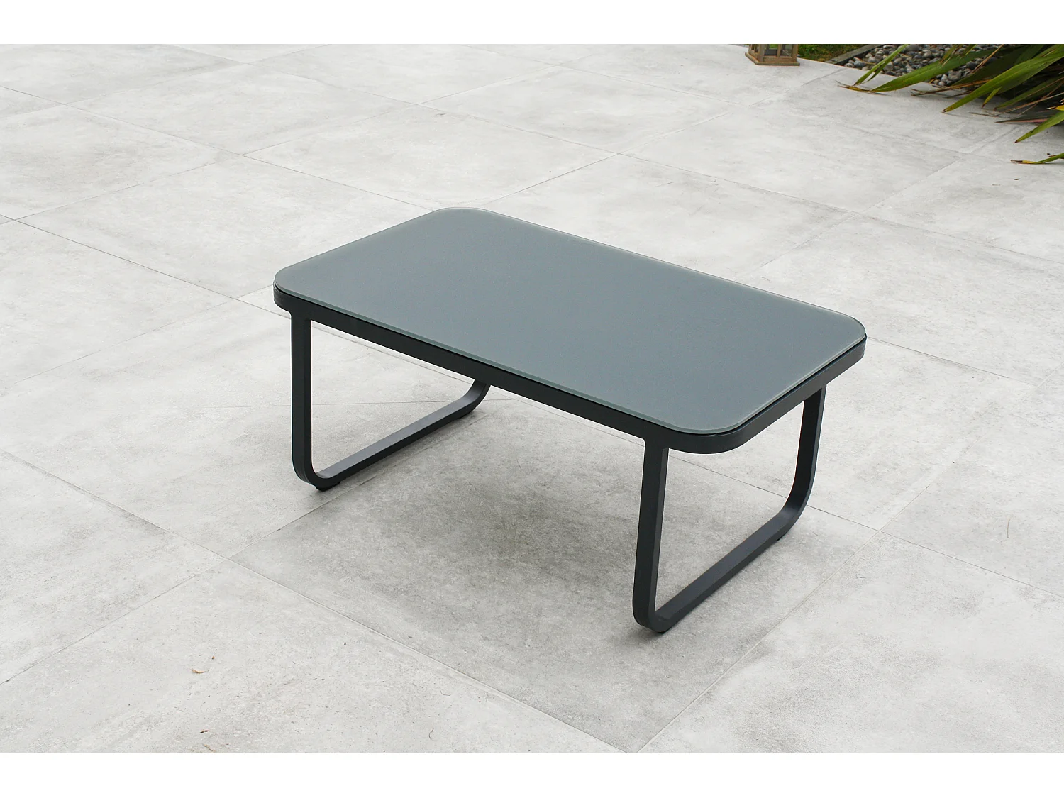 Salón de jardín 5 plazas con tiras de tela trenzadas