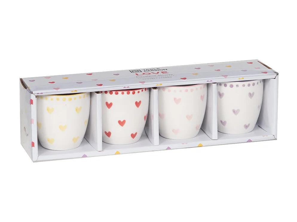 Coffret de 4 tasses Love 13 cl