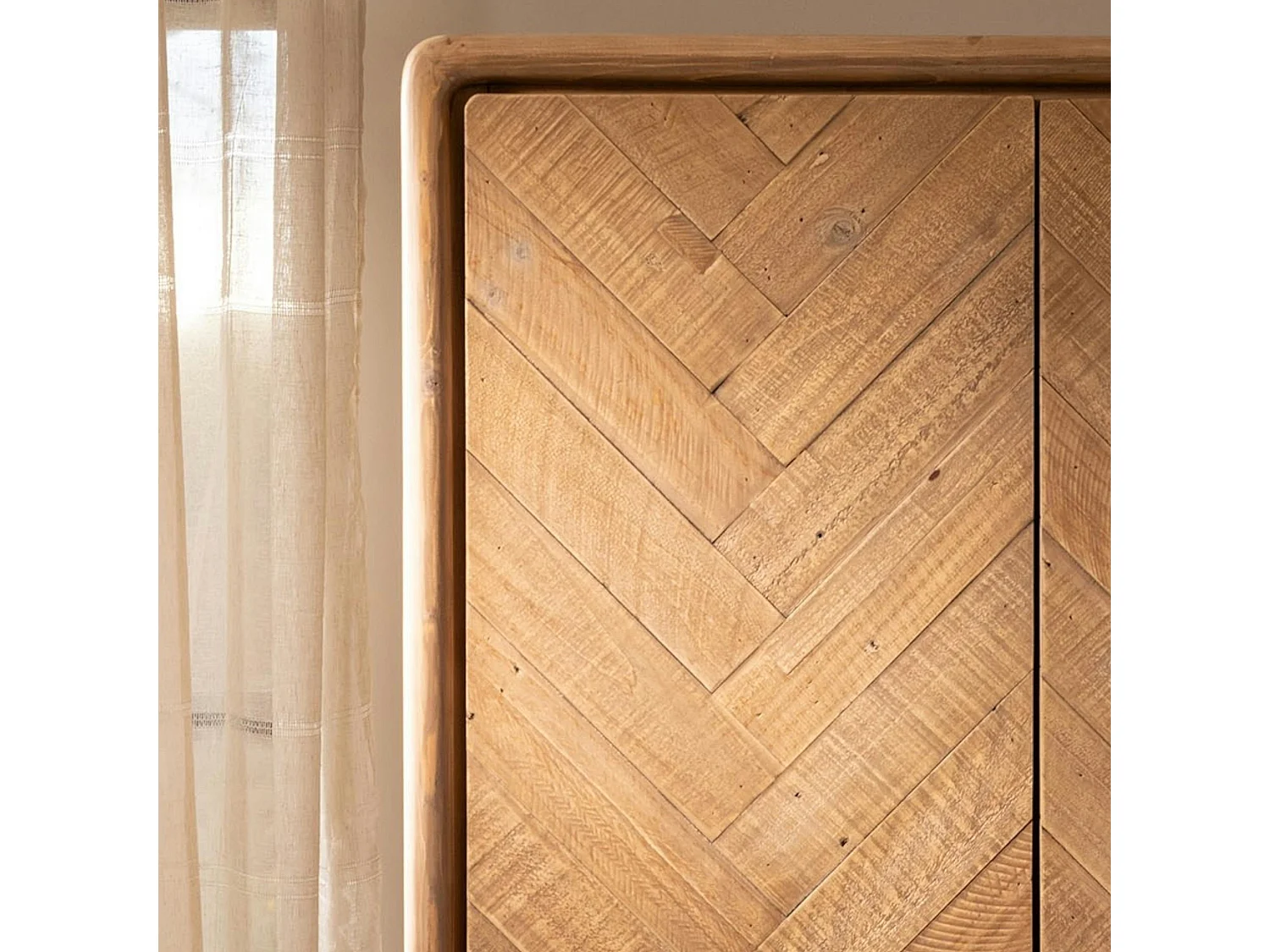 Armoire penderie 2 portes bois recyclé KEARNEY