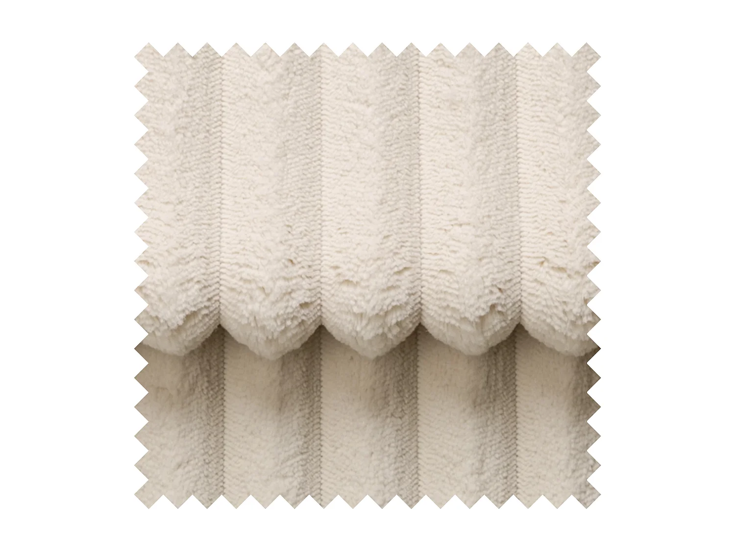 Polsterbett 180x200 – Breitcord – Creme – SHELS LOW