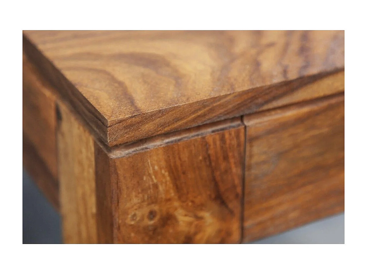 Table de salle à manger TAVINA 70 cm – Carrée en bois massif de Sheesham verni