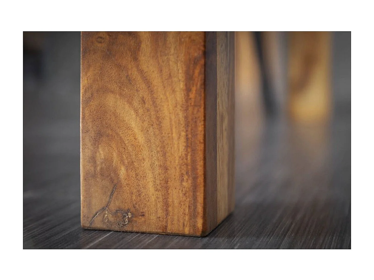 Table de salle à manger TAVINA 70 cm – Carrée en bois massif de Sheesham verni