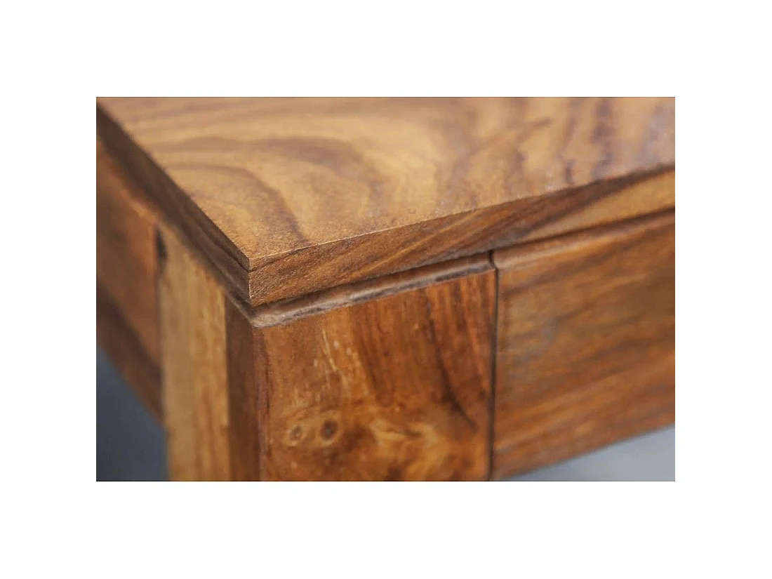 Eettafel TAVINA 70 cm – Vierkant in gelakt massief Sheesham hout