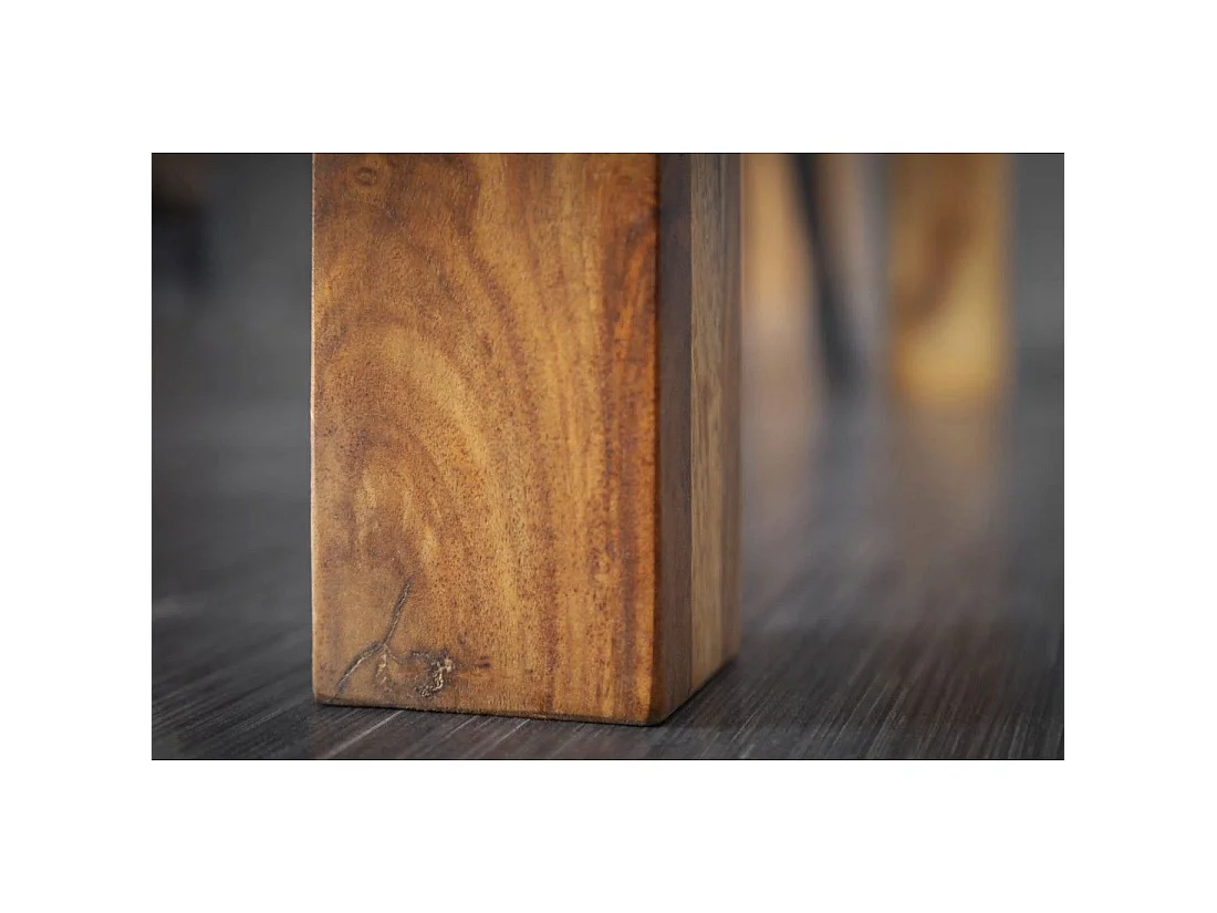 Eettafel TAVINA 70 cm – Vierkant in gelakt massief Sheesham hout
