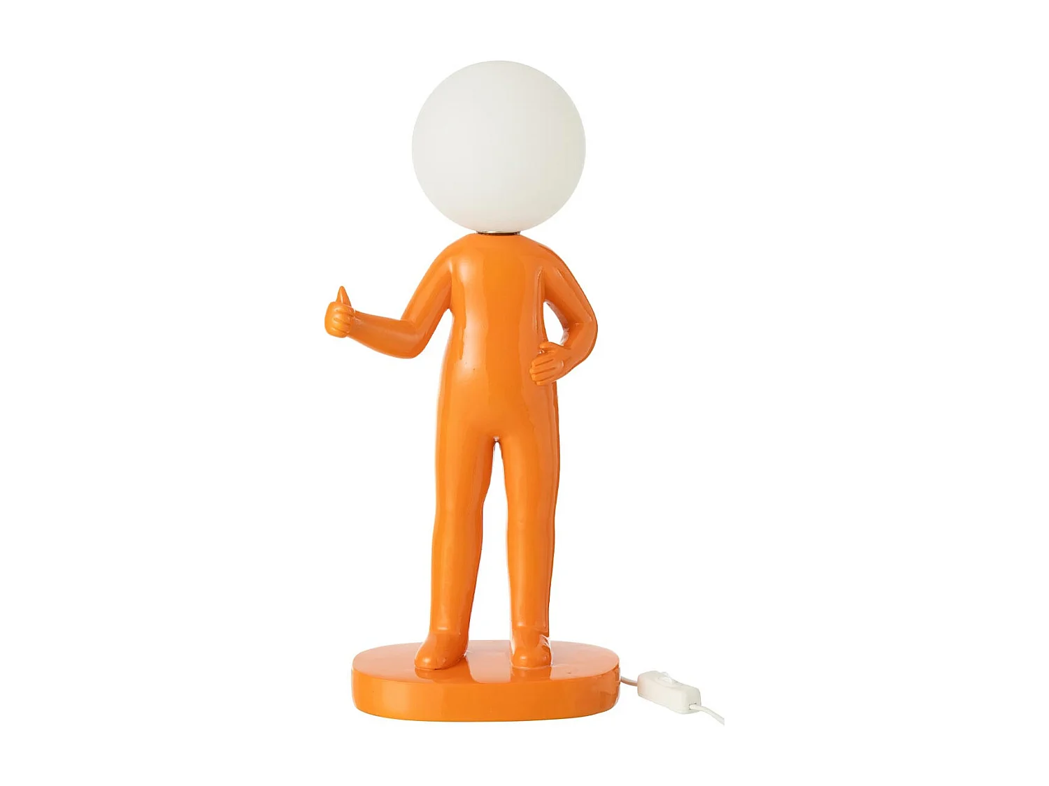 Lampe à Poser en Résine "Pouces" 44cm Orange