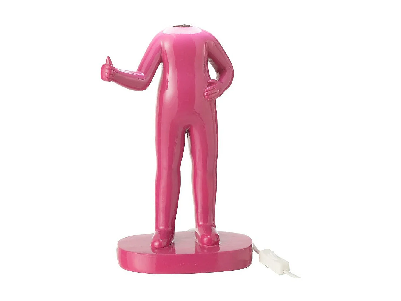 Lampe à Poser en Résine "Pouces" 44cm Fuchsia