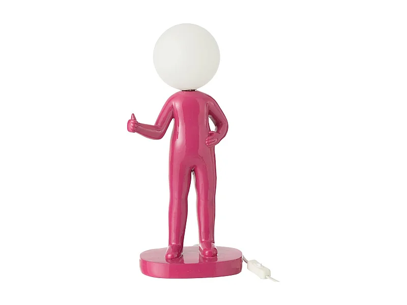 Lampe à Poser en Résine "Pouces" 44cm Fuchsia