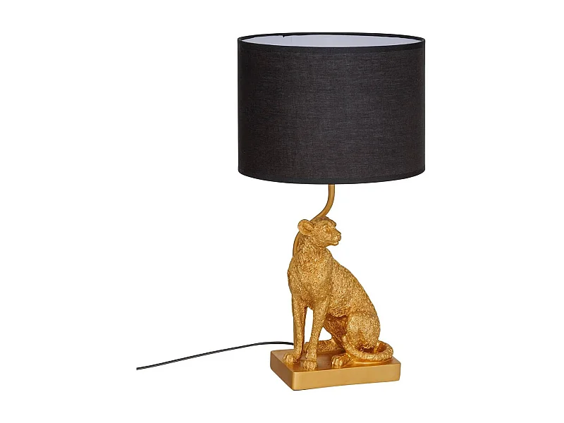 Lampe à Poser en Résine "Léopard" 47cm Doré