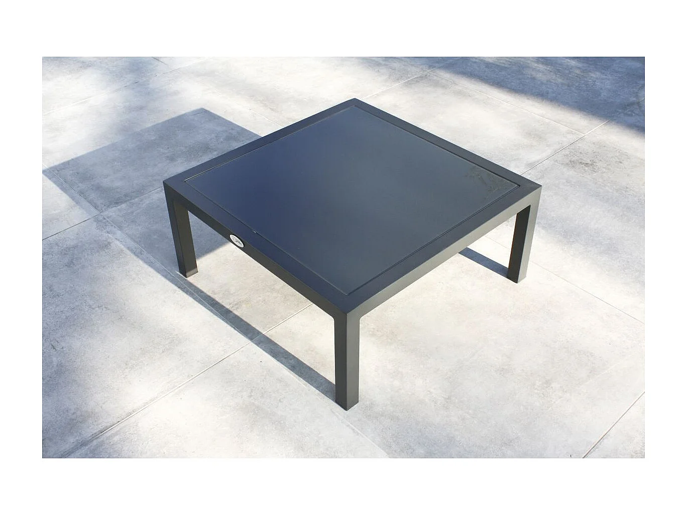 Salon de Jardin d'Angle 6 Places "Beaubourg" 145cm Gris Anthracite