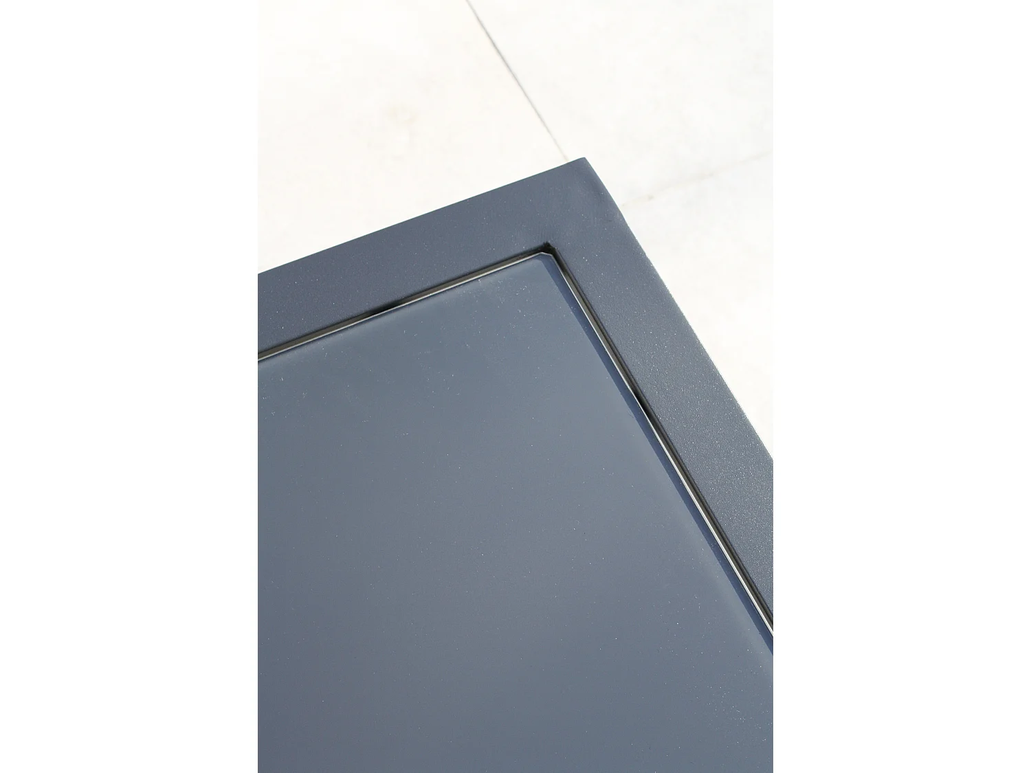 Salon de Jardin d'Angle 6 Places "Beaubourg" 145cm Gris Anthracite