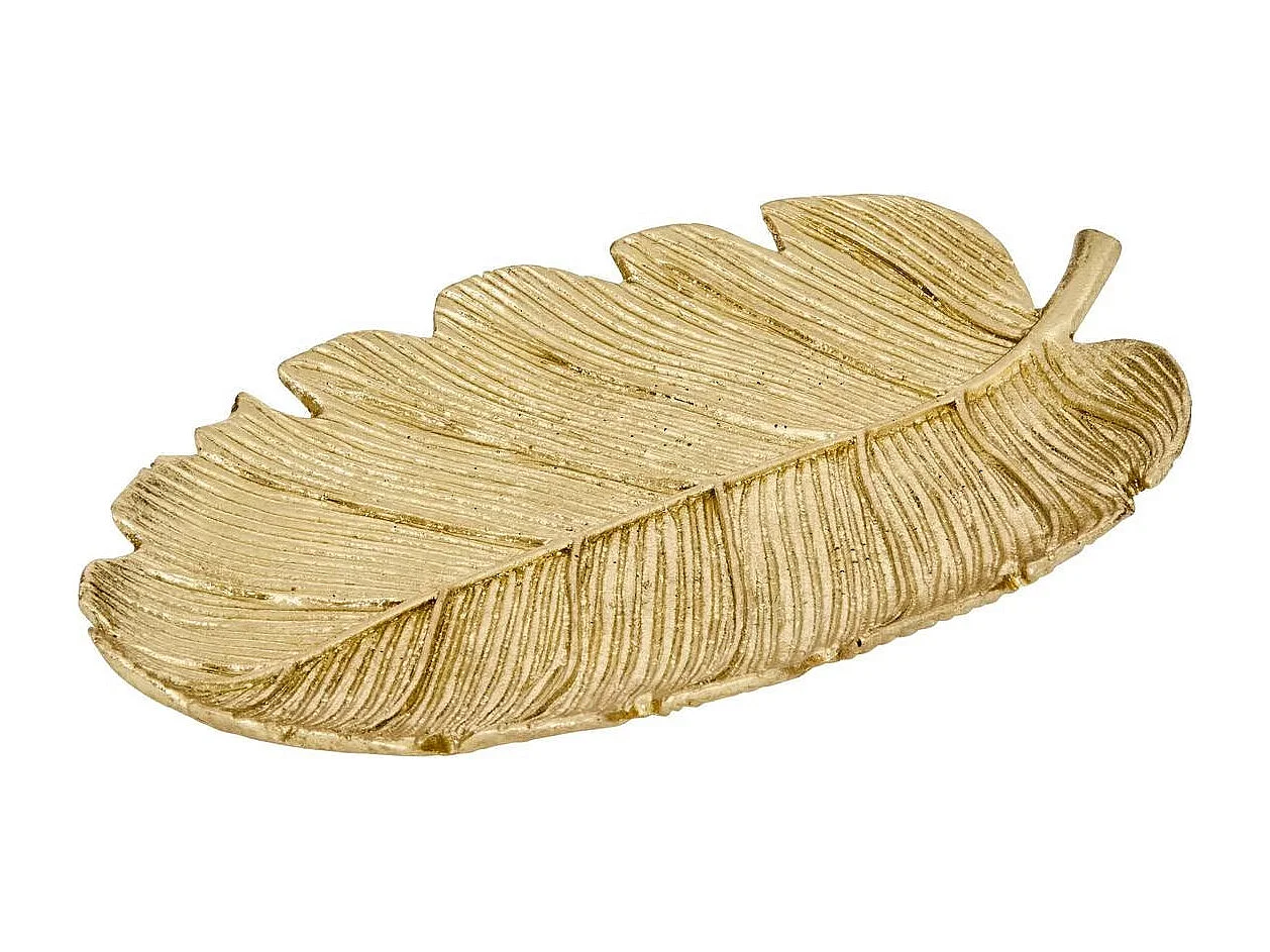 Vide-Poche Feuille en Résine "Belli" 25cm Doré
