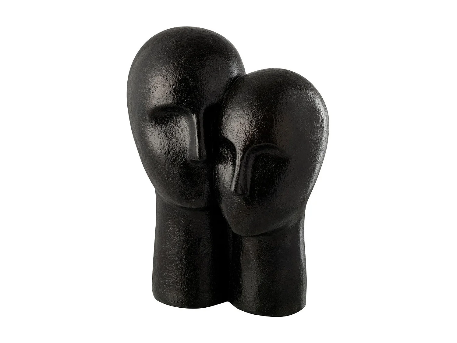 Statuette en Résine "Tête Couple" 42cm Noir