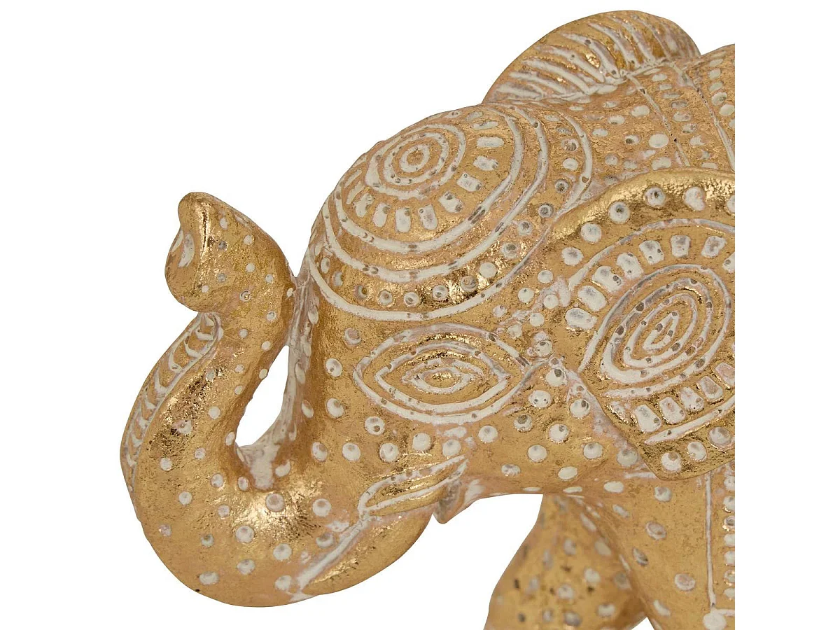 Statuette Éléphant en Résine "Gajaj" 11cm Doré