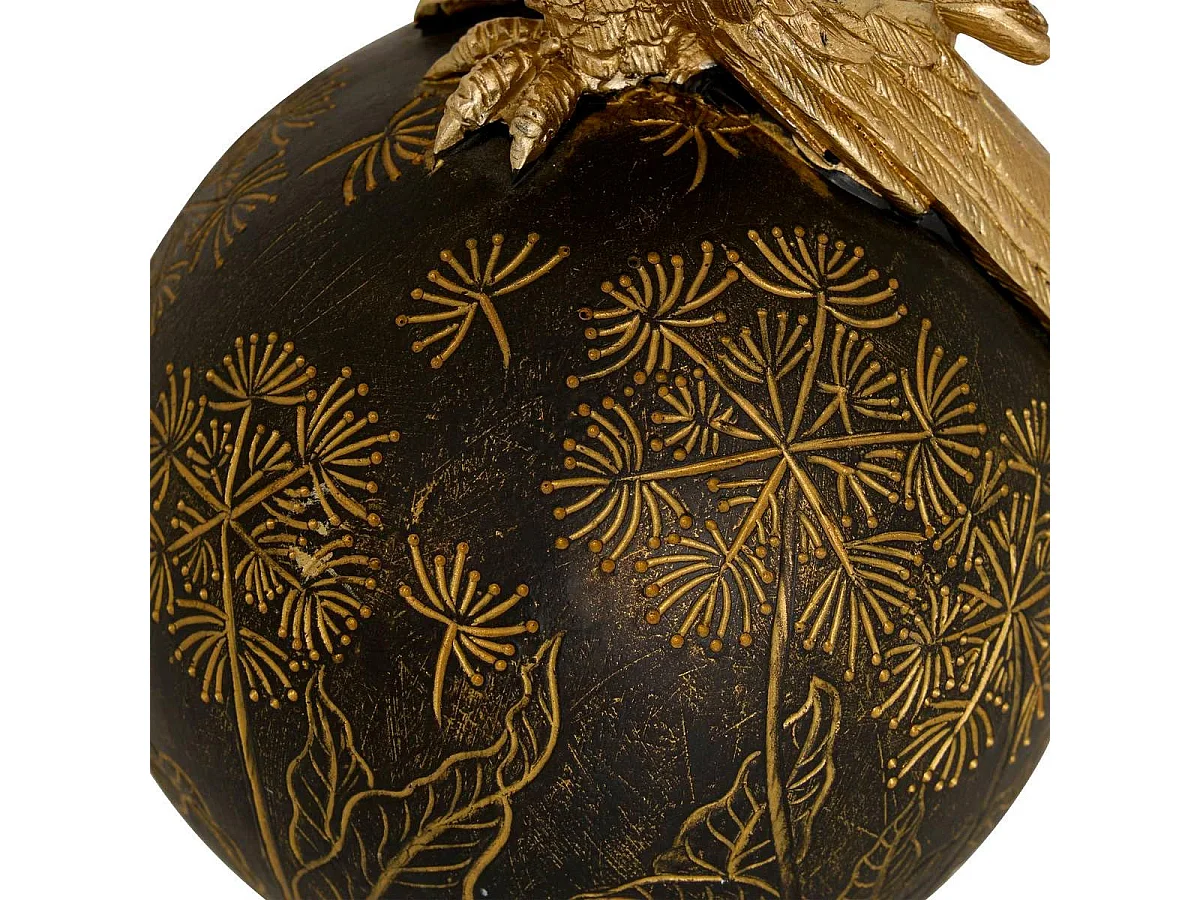 Statuette Perroquet en Résine "Belli" 19cm Doré