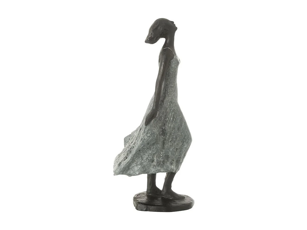 Statuette Fille en Résine "Ciel" 38cm Gris