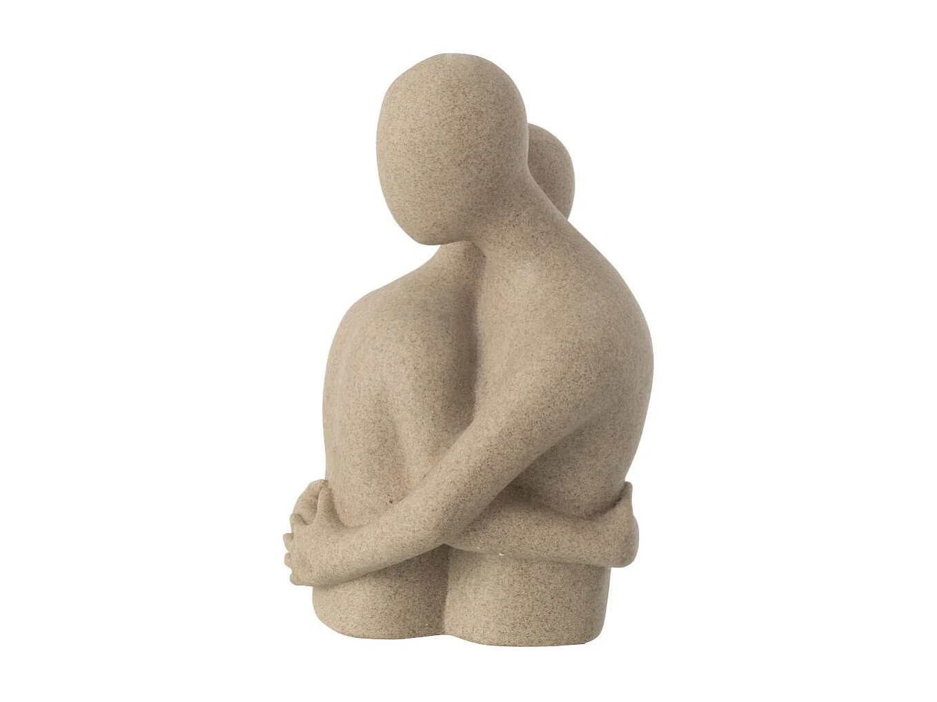 Buste Couple Câlin en Résine "Shawn" 38cm Beige