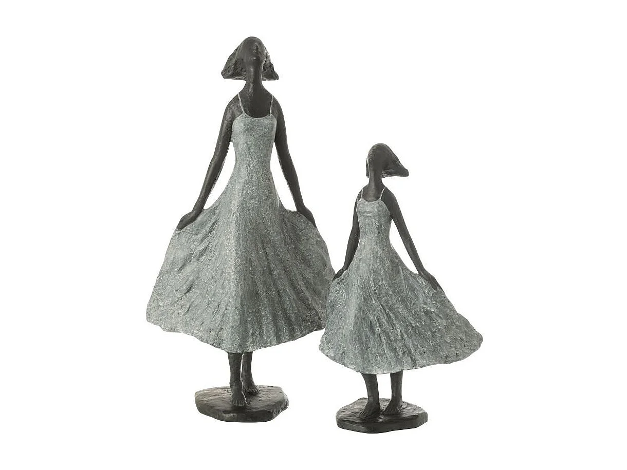 Statue Fille en Résine "Ciel" 54cm Gris