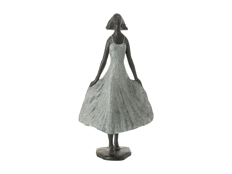 Statue Fille en Résine "Ciel" 54cm Gris
