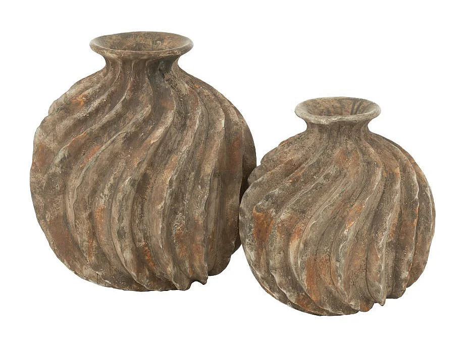 Vase Ballon en Résine "Antique" 34cm Multicolore