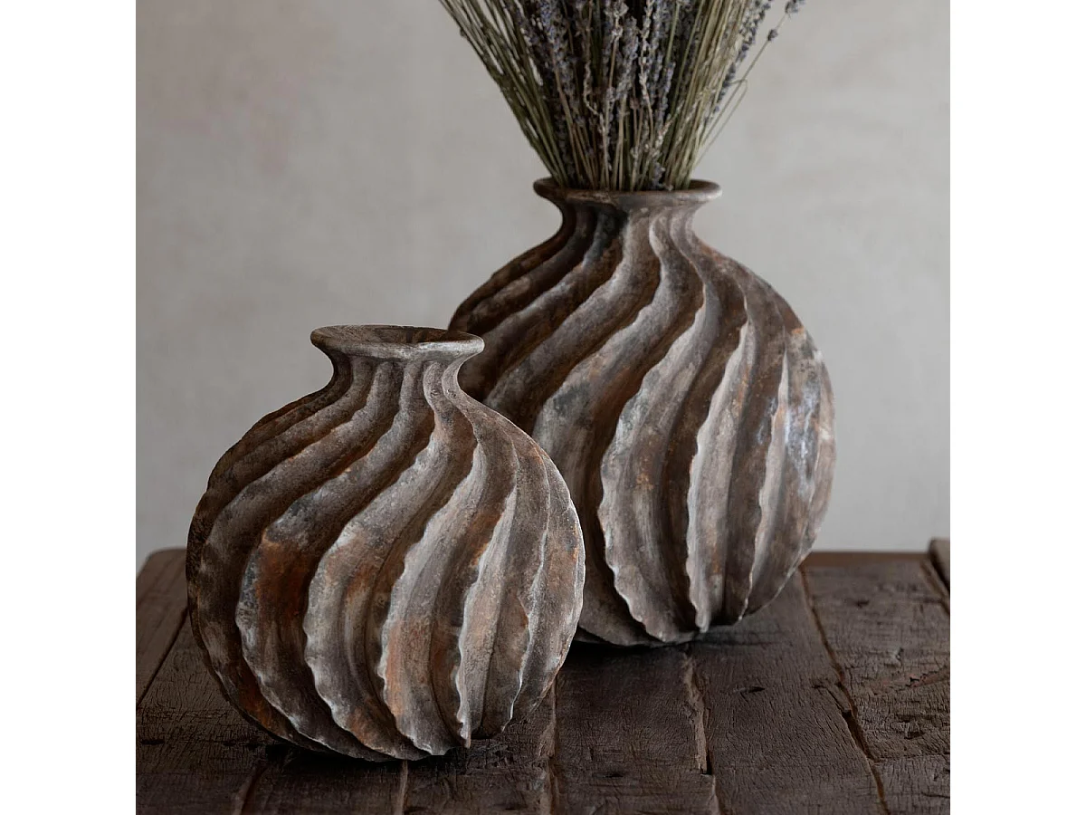 Vase Ballon en Résine "Antique" 34cm Multicolore