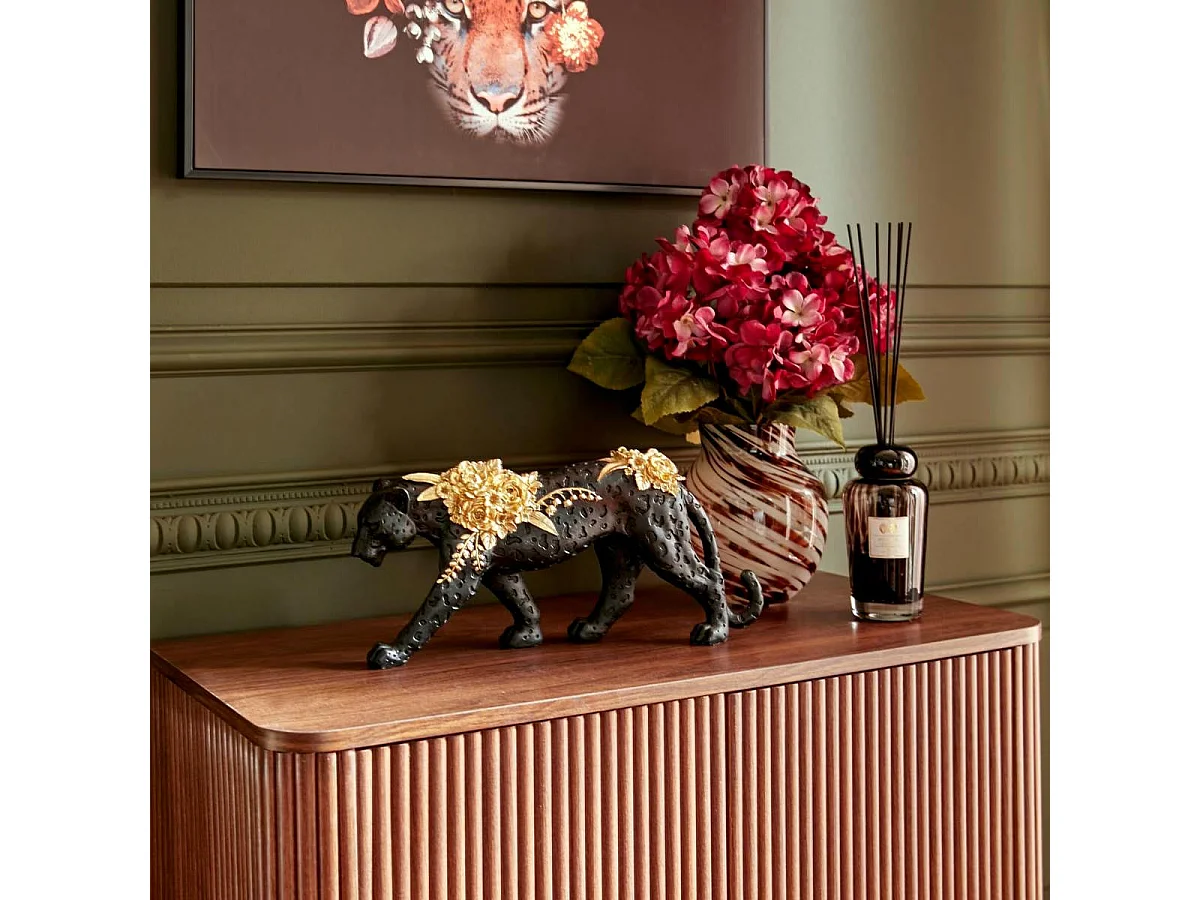 Statuette Panthère en Résine "Belli" 40cm Noir