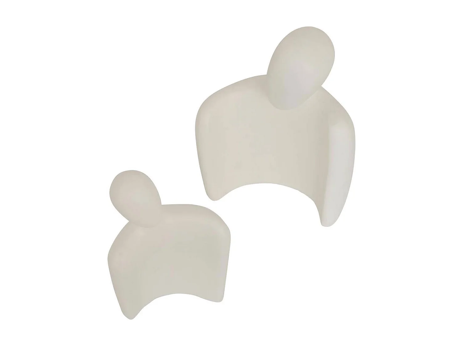 Statuette Couple en Résine "Rima" 22cm Blanc