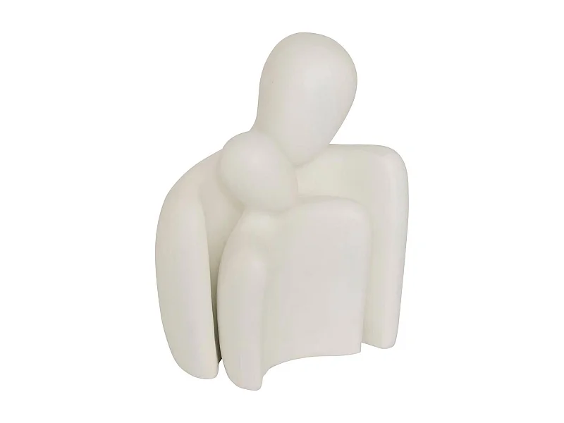Statuette Couple en Résine "Rima" 22cm Blanc