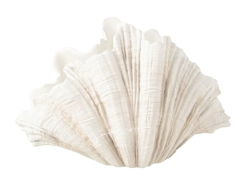 Vase Coquillage en Résine "Puglia" 57cm Blanc
