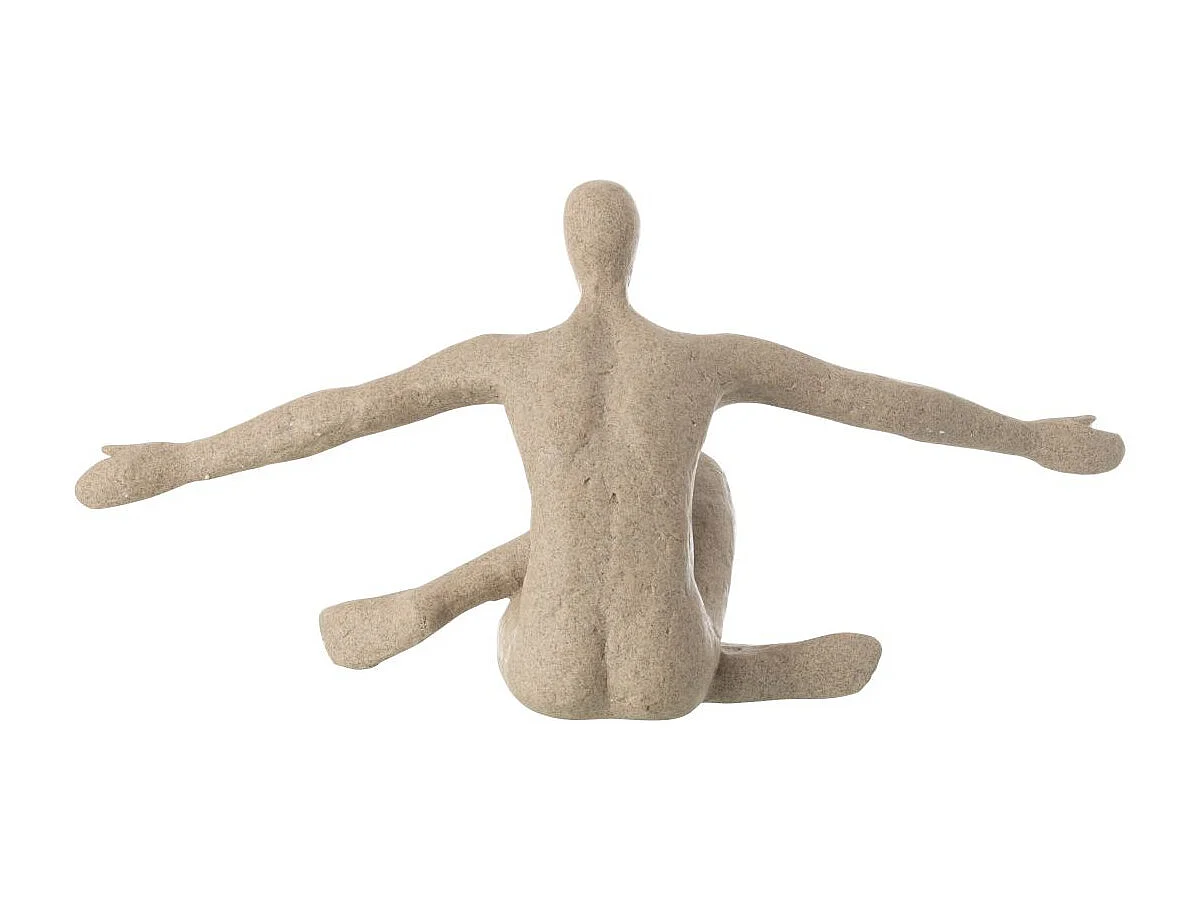 Statuette Bras Ouverts en Résine "Shawn" 57cm Beige
